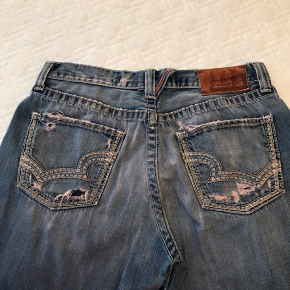 Big Star Purposely Distressed Vanguard Relaxed Jeans Size 34L - Picture 13 of 13
